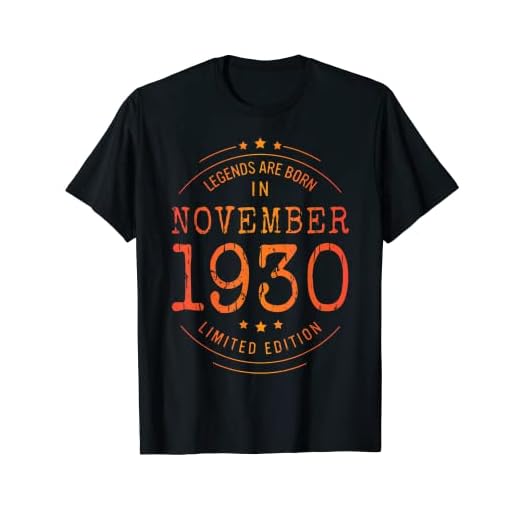 Cumpleaños Noviembre 1930 Edición Limitada Regalo Vintage Camiseta