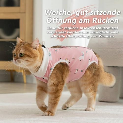 Funalix-Katzen-ErholungsanzugKatzen-Sterilisation-nach-der-Operation-Anti-Lick-Anzug-HaustierSuse-Alpaka-Muster-Design-Katze-Chirurgie-Wiederherstellung-Anzug-PinkM | Dealmeister.io Alt tag für bilder post titel