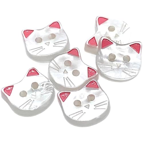 Casiler Lot de 50 Boutons en Résine en Forme De Chat Mignon pour Bébé, À Coudre Soi-même, pour Enfants Adultes, pour Tricoter, Cardigans, Chemisiers,...