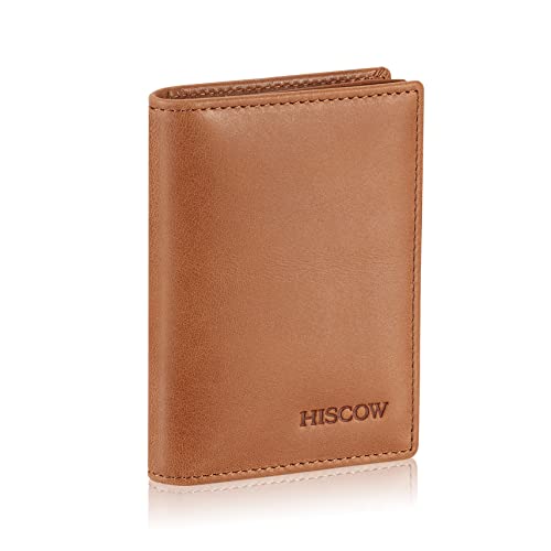 Leather Business Card Case Holder for Men & Women, Italian Calfskin (Vintage Brown)