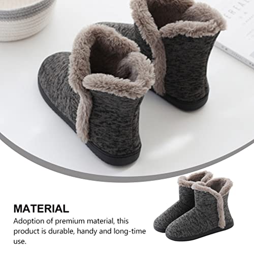 Holibanna Pantufa masculina de inverno fofa, aconchegante, quente, pantufa confortável, sem cadarço,