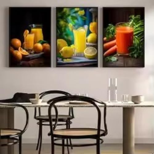 Peinture murale HD de fruits 80x110cm pour raviver un grand mur blanc