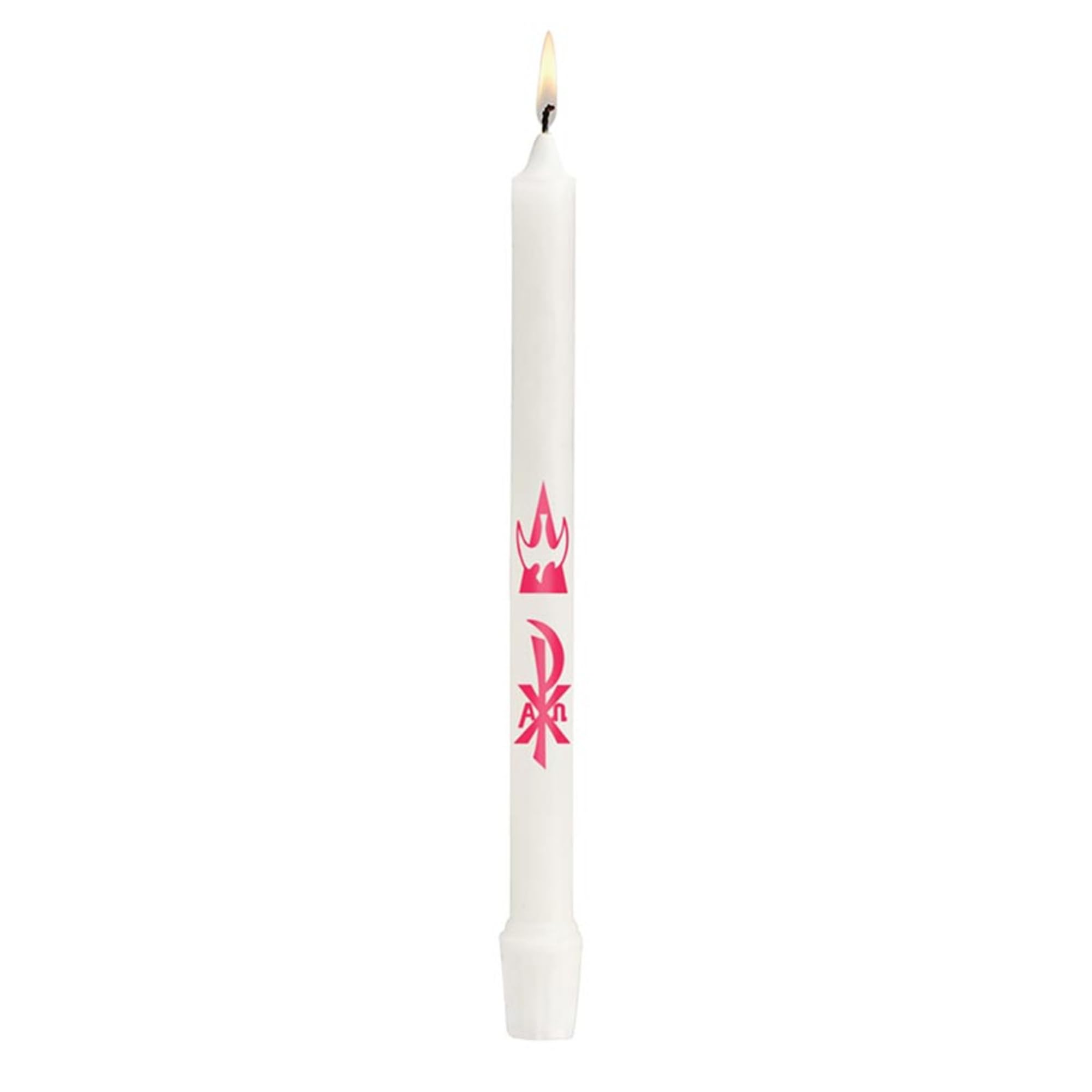Needzo Chi Rho Baptismal Taper Candle, Sacramental for Baptism, 7/8