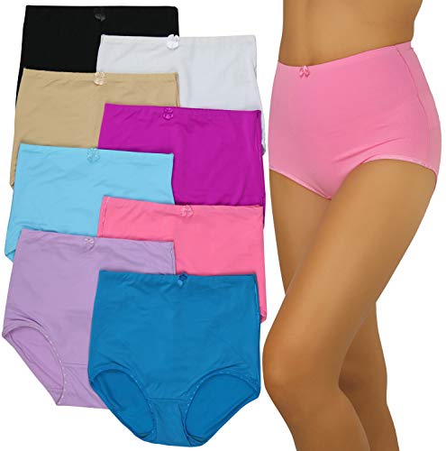 Image of ToBeInStyle Women's Pack of 6 High-Waisted Girdle Brief Tummy Support Everyday Panties