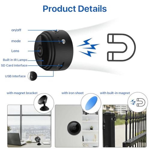 Image of A9 WiFi Mini Home Security Camera Night Vision Wireless Surveillance l (Spy Camera)