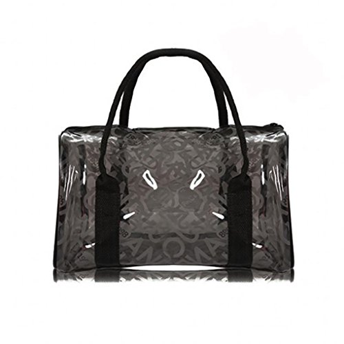 Mengonee Imperméable résistant à l'humidité femmes fille plage sac à main sacs en toile Portable transparent Fermeture à glissière PVC Sacs natation