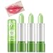 Petansy 3 Pack Aloe Vera Lip Balm Moisturizing Lip Plumper Temperature Color Change Lipstick Long Lasting Nutritious Aloe Vera Lipstick Set