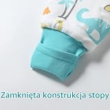 Mosebears 2,5 TOG śpiwór niemowlęcy z nóżkami – bawełniany worek do spania dla dzieci, różne rozmiary, na jesień i zimę, koc do noszenia