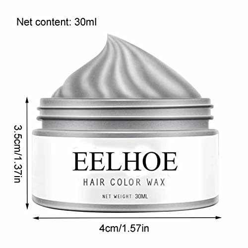 Cera Colorida | Lama de estilo de tintura de cabelo cinza prata unissex,1 oz tintura de cabelo creme