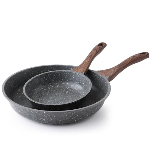 SENSARTE Granite Nonstick Frying Pan Set (8" & 12.5")