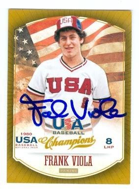 Sports Memorabilia Frank Viola Autographed Baseball Card (Team USA Baseball Twins Legend) 2013 Panini USA Baseball No.7