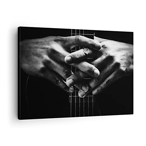 Tableau Guitare Musique Image sur Toile 70x50cm Décoration Horizontale