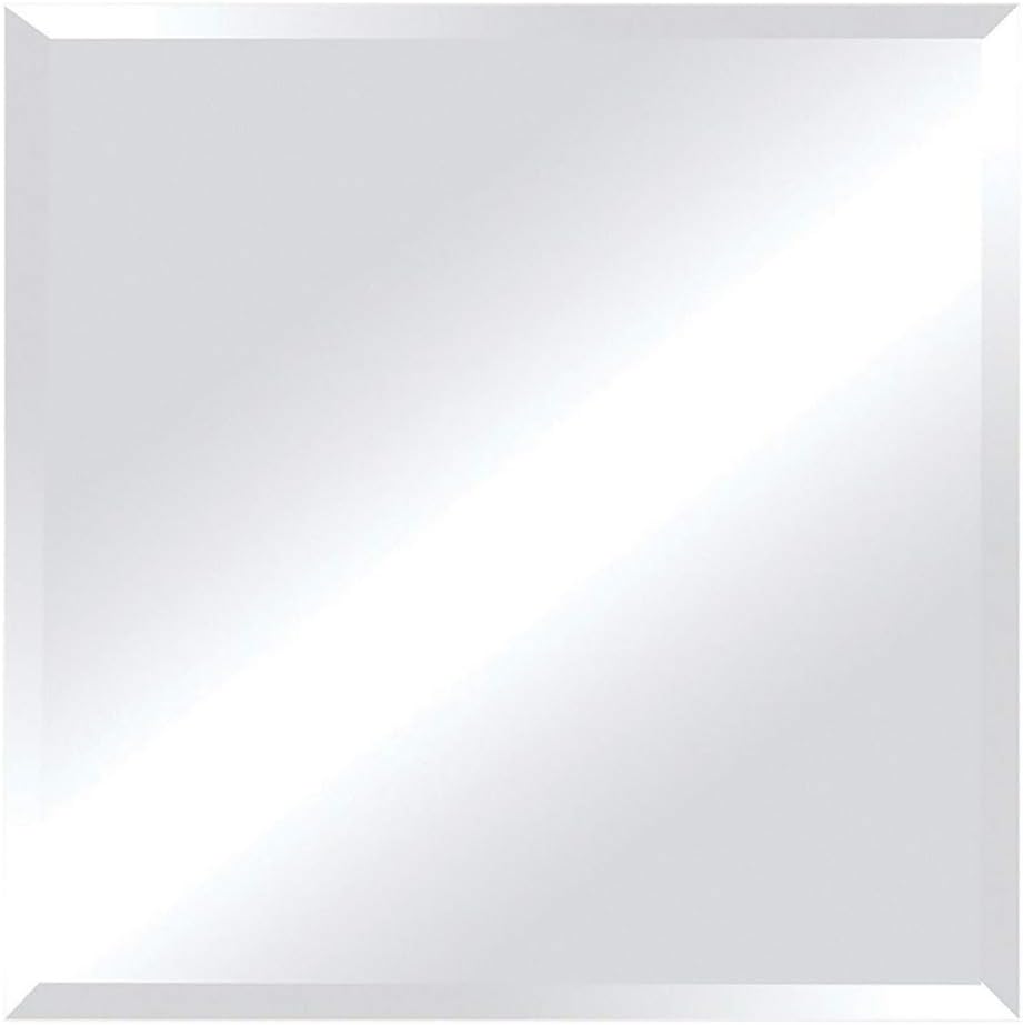 Ren-Wil Square All-Glass Wall Mount Mirror by Jonathan Wilner and Paul De Bellefeuille, 30 by 30-Inch