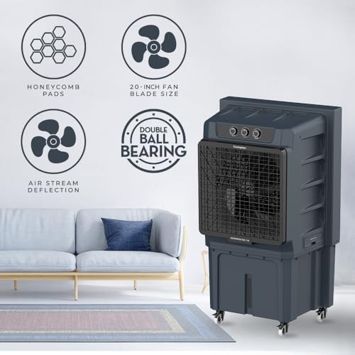 Image of Crompton Indibreeze 135 L Industrial Desert Cooler| Honeycomb pad| Auto fill| Water level indicator| 4 way Air deflection| Cooling mode & Auto Swing |Everlast Pump| 3 Year Brand Warranty