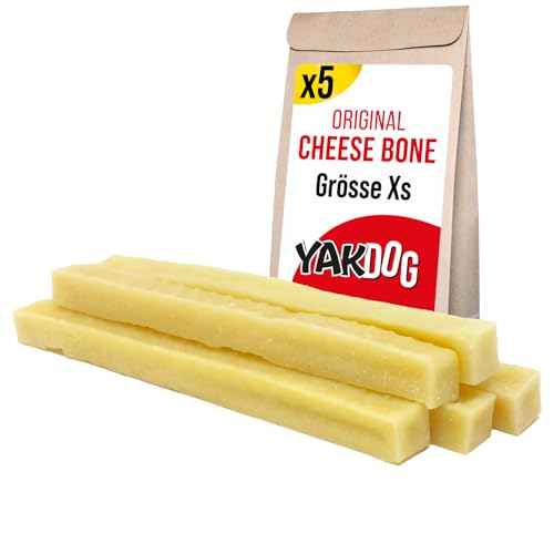 YAKDOG – Käsesticks für Hunde – Langanhaltende Kausnacks – 100% Natürlich – Traditionell aus dem Himalaya – Hergestellt in Belgien – XS - 5 Stück