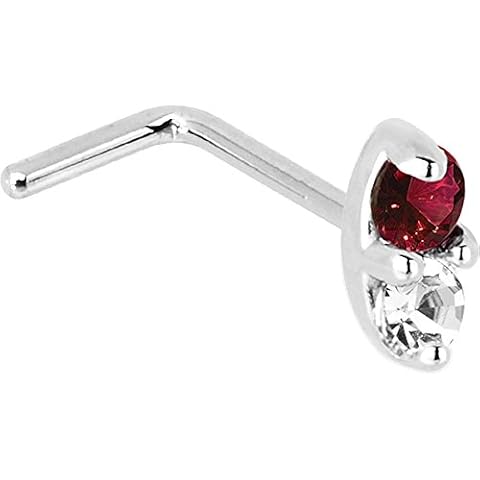 BodyCandy Oro Blanco Nariz Anillo Piercing 14k Cover