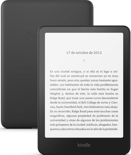 Kindle Paperwhite (16 GB) de Amazon (modelo de 2024): pantalla de 7' sin reflejos y semanas de autonomía | Sin publicidad | Negro