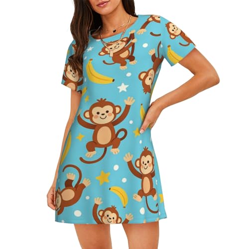Chemise de nuit douce pour femme à coupe ample S-3XL pour un sommeil respirant
