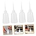 Anneome 4pcs Pet Oil Squeeze Bottles with Precision Tip for Liquid Dispensing for Industrial Glue Diy Crafts and Art Projects Transparent Design for Easy Monitoring
