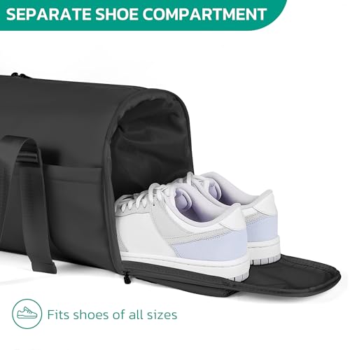 Gym Bag for Women with Shoe Compartment, Waterproof Travel Duffle Bag with Wet Compartment, Small Gym Bag for Sport & Workout & Swimming & Daily Use - TILYMOL3