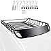 RELAX4LIFE Porte-Bagages en Fer au Toit de Voiture, Panier de Toit pour Voiture Charge 110kg, 120x98x16,5CM, Noir