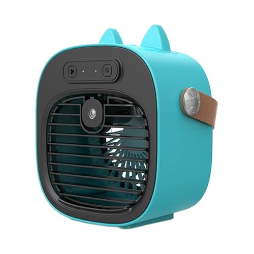 Climatizador de Aire | Ventilador Compacto con Función Humidificadora | Pequeño Dispositivo de Enfriamiento con 3 Velocidades para Acampada Exteriores Dormitorios Infantiles Estudio