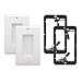 VCE Brush Wall Plate Cable Pass Through with Bracket, Decorator Cover for Low Voltage Cables - White, 2-Pack