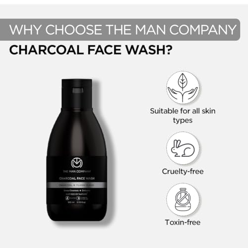 The Man Company Activated Charcoal Face Wash for Men - 100ml | Exfoliating & Brightening Cleanser | Enriched with Ylang Ylang & Argan Essential Oils | Anti Pollution, Acne Oil... - Image 4