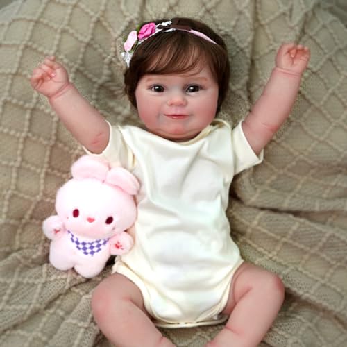 Bebê Reborn Boneca Corpo de Silicone Realista Menina Pintada Original (Menina 48cm)