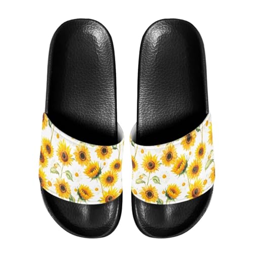 Women's Comfort Cloud Sandals Lightweight Slip Ons Non-Skid Nursing Shoes for Hospital & Home Care Size 6-13.5 Black Sole