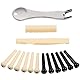 TecUnite Akustische Gitarre Bridge Pins Puller Remover Extractor Werkzeug mit Gitarre Sattelmutter und 12 Packung Guitar Bridge Pins