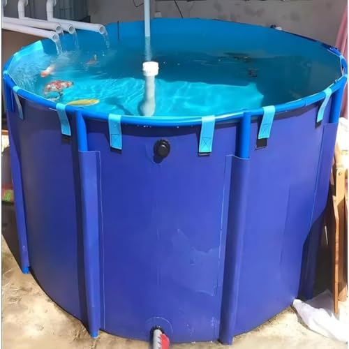 Piscina redonda con estructura elevada y revestimiento de PVC resistente 2