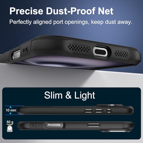 Dahkoiz for iPhone 16 Plus Case, with 2X Privacy Screen Protector, Compatible with MagSafe, [Camera Protection] [15ft Drop Protection] Slim & Rugged Magnetic Phone Case for iPhone 16 Plus, Black - image 6