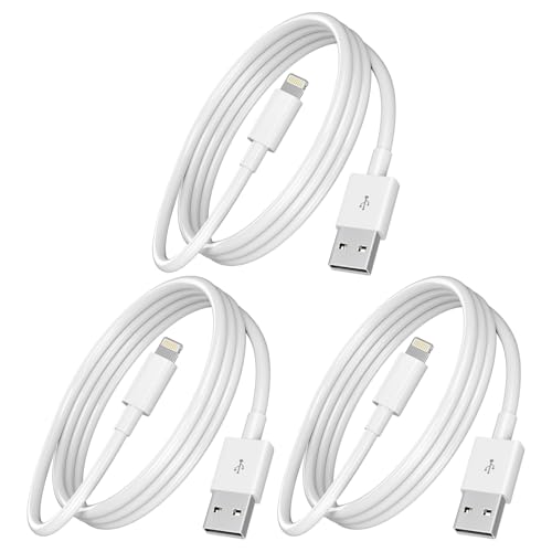 3Pack iPhone Charger Cable 3FT/0.9m Apple MFi Certified, USB A to Lightning Cable iPhone Fast Charger Cable Apple Charging Cord for iPhone 14 13 12 11 Pro Max XS XR X 8 7 6 Plus SE iPad
