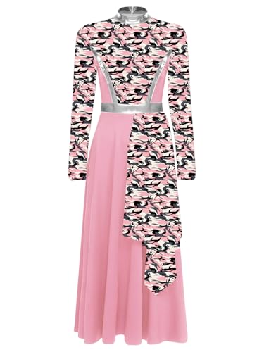 Robe de louange liturgique haut de gamme à manches longues drapées