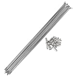 A ABSOPRO 12 Stück Set 14G Fahrradspeichen Fahrradspeiche 304 Edelstahl Silberfarben 265mm