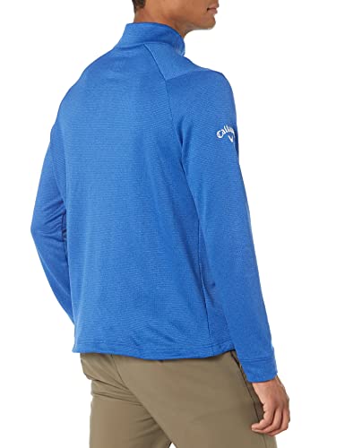 Callaway Men's Swingtech Waffle Midweight 1/4 Zip Long Sleeve Golf Base Layer, Mazarine Bl Htr, Medium #TOP1