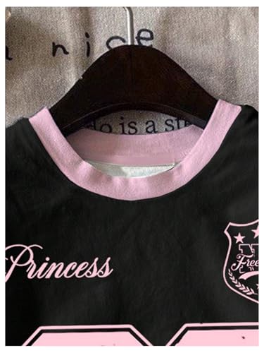 WDIRARA Girl's Jersey Shirts Number Graphic Print T Shirt Short Sleeve Summer Tops3