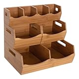 Seville Bamboo Stackable Bin Organizer, 4 Piece