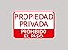 Oedim Pack 10 Señal de Propiedad Privada Prohibido el Paso | 30x20cm | Zona de Caza, Coto Privado, Caza Activa | Señaletica en Material Aluminio Blanco Resistente de 3mm | Duradera y Económica