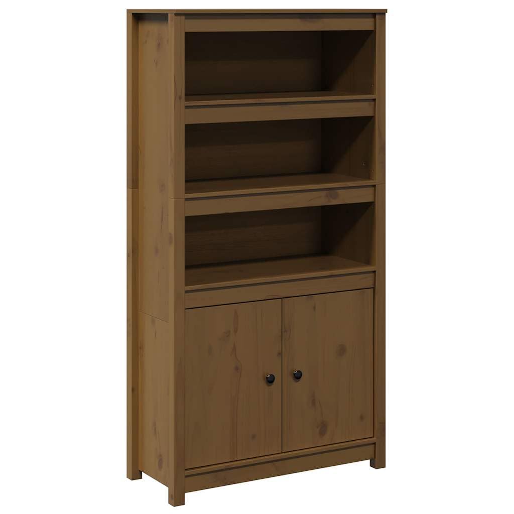 Meuble haut en pin massif marron miel 80 x 35 x 154 cm