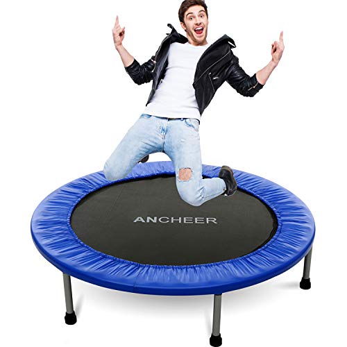 ANCHEER Foldable Mini Trampoline Rebounder, Quiet and Safe Bounce Spring Mini Bouncer Fitness