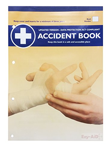 40 Records HSE Compliant A4 Accident Book - Workplace Injury Record/GDPR Compliant Log (1x Accident Log Book)