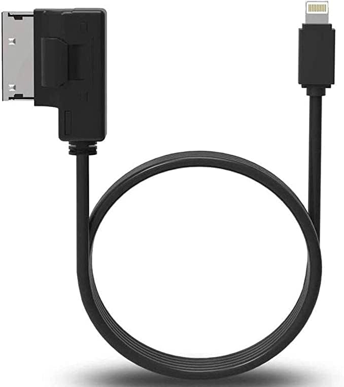 Cable adaptador de carga de audio para automóvil compatible con Apple iPhone 11 Xs Max XR X 8 7 6 para Audi A1A3A4LA5A6LA8Q3Q5Q7TT cable de