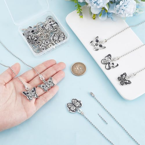 HOBBIESAY 6 Styles 12Pcs Butterfly Ceiling Fan Pull Chain 33.8cm Decorative Fan Pull Chain Pendant Extension Ceiling Fan Danglers Ornaments for Light Lamp Home Decoration - Image 3