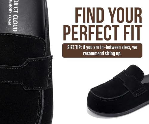 Image of Project Cloud 100% Genuine Leather Womens Clogs - Plush & Soft Insole with Arch Support Non Slip Mules & Clogs for Women Footwear - Water Resistant Women Shoes (Foamy)