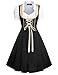 Scarlet Darkness Womens German Dirndl Costume Traditional Oktoberfest Festival Dress Black 2XL
