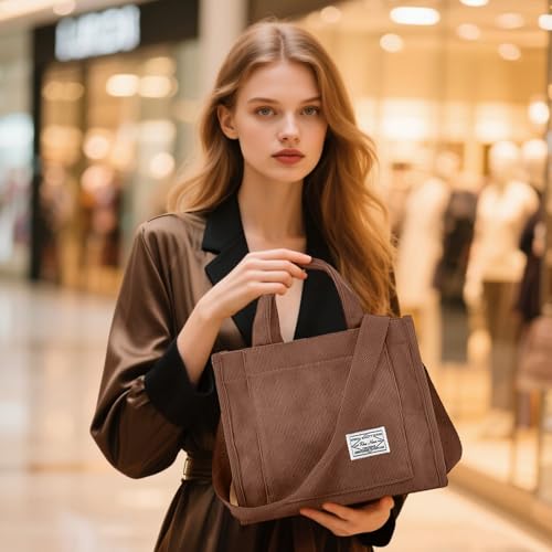 Bolso Tote de Pana para Mujer Bolso Cruzado Mini Trabajo miniatura 1