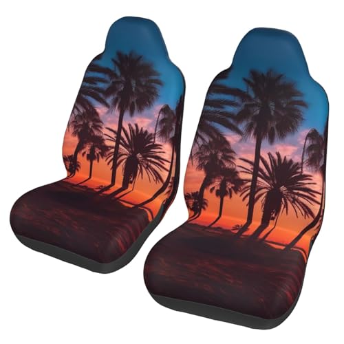 Housses de siège de voiture palmier lot de 2 protections imperméables auto