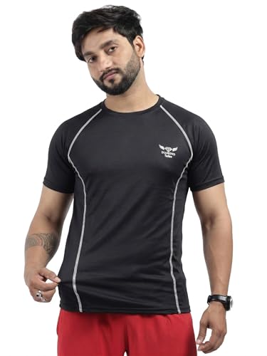 Image of Diamond Fashion Men's Compression Sports T-Shirt | Quick Dry Gym Wear | Stretchable Activewear for Workout, Running, Training & Fitness
